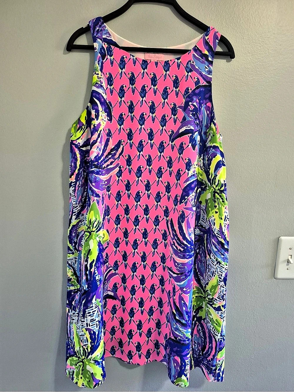 Lilly Pulitzer Jackie Silk sunset print Shift Dress Mini Dress Pink Sz medium
